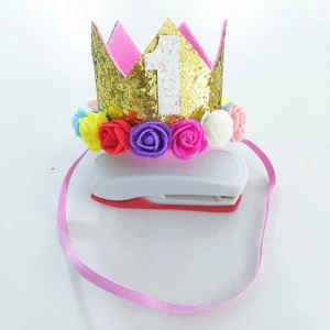 Baby Crown Headband Princess Flower Crown Newborn Party 1st 2nd Birthday Headband