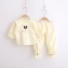 Baby Digging Back pajamas Set Cotton Newborn Baby Foot Cover  Full Moon Baby Monk Clothes