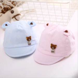 Baby hat spring and autumn summer 0-3-6 months newborn thin pure cotton sunscreen boy and girl baby cap
