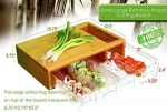 bamboo chopping block, bamboo cutting board, Butcher Block with 4 Drawers