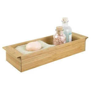 Bamboo Tank Storage Tray for Tissues, Candles, Soap