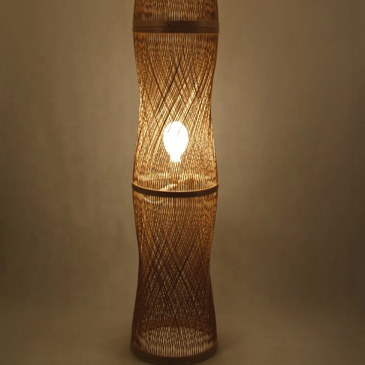 Bamboo woven table lamp floor lamp original creative bulb bamboo lamp