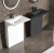 Import Bathroom uniqe shape  Sink Acrylic Solid Surface Stone pedestal Basin Solid Surface Washbasin 1110060 from China