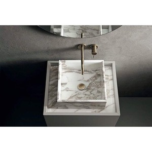 Bathroom white marble basin