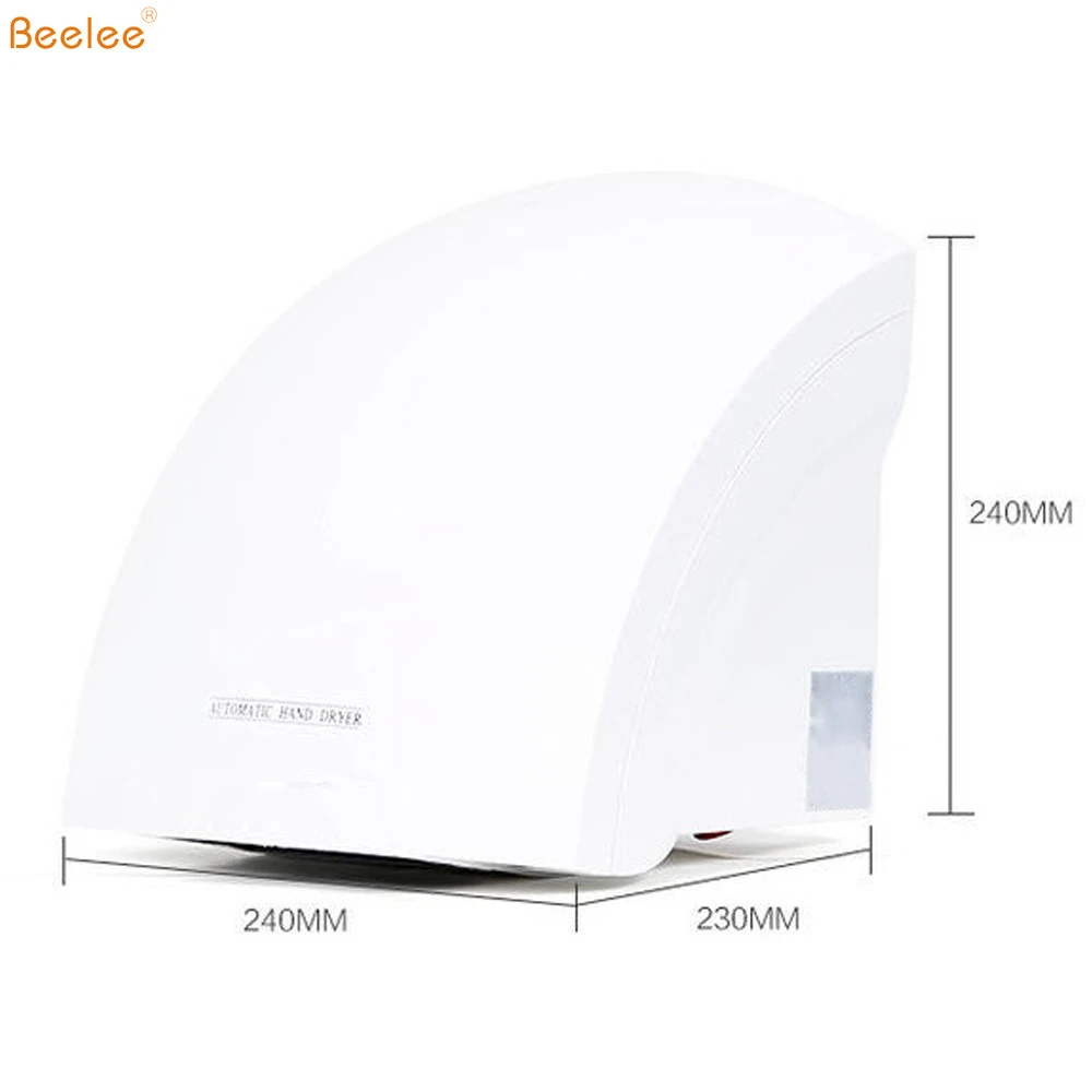 Beelee Toilets Bathroom Touchless Commercial Infrared Induction Low Noise Powerful Wind Automatic Plastic Hand Dryer
