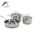Import Best price OEM mirror inside and outside amc cookware price set with cast steel handle and knob from China