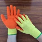 Best quality rubber coated cotton latex glove factory