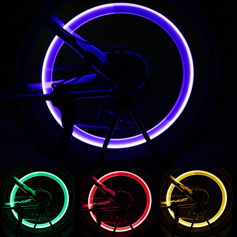 Bicycle tire accessories valve lamp vibration sensor colorful valve lamp mountain bike equipment accessories flash