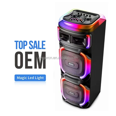 Buy Bk-1228 Double 12 Inch Bt Portable Trolley Speaker Party Speaker ...