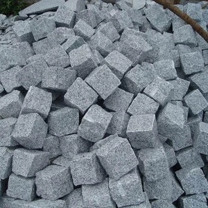black basalt natural stone 10x10 cobblestone, paving stone, kerbstone, garden stone