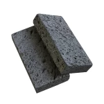 Black Lava Stone Brick Gray Lava Stone Plate Basalt Stepping Stone With Holes  Customized Size