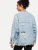 Import Bleach wash ripped denim jacket wholesale jacket fashion design blue denim jacket from China