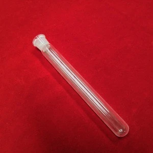 borosilicate glass test tube with ground joint