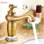 Import Brass antique basin faucet with marble handle Basin taps Basin mixer from China