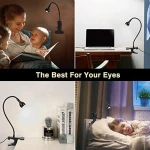 Brightness adjust USB LED Mini Table Light, Headboard Reading Lamp  LED Desk Night Lamp with Clip