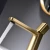 Import Brushed Gold Single Handle Bathroom Sink Wash tap Brass Basin Faucet from China