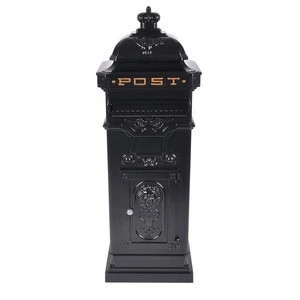 Bulk Buy From China Black Free Standing Residential Indoor Mailbox Letter Box