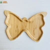 Butterfly Shape Dinner Dish Bamboo Party Serving Tray Snacking Food Tray Baby Plate