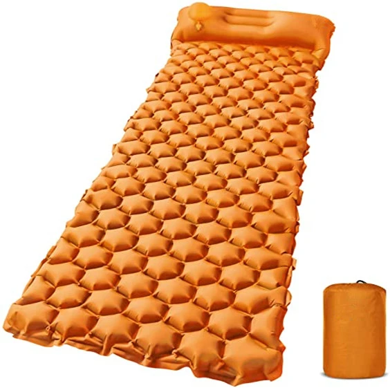 Camping mat roll up, inflatable sleeping pad hot sell, quick inflate sleeping pad