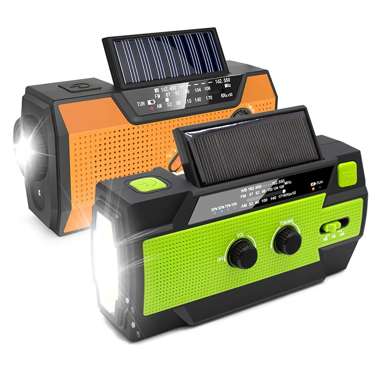 Camping Multi-tool Solar Dynamo Rechargeable Hand Crank Radio Flashlight
