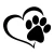 Import Car Sticker Vinyl  Love The Dog Paw Print Funny Sticker Decal Motorcycle Car Styling 3D Stickers from China