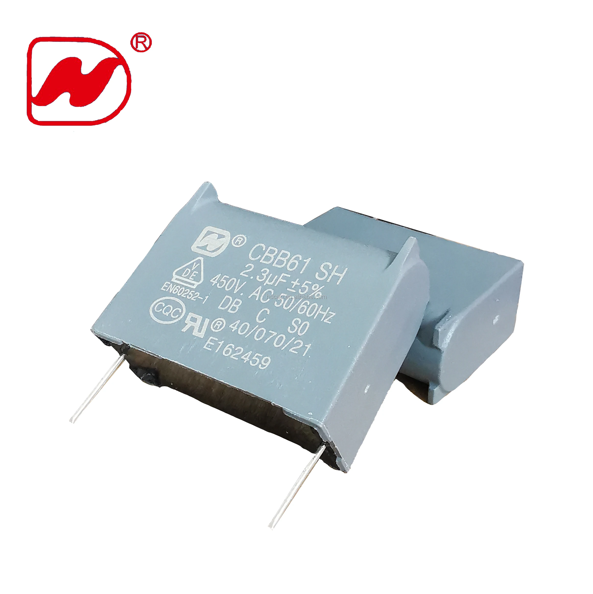CBB61 Motor Run capacitor 450V 2.3uf C S0  Rohs table fan capacitor