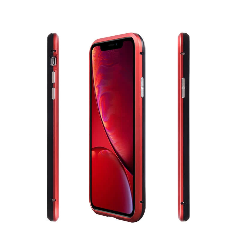 Cell Phone Housing Aluminum Metal Tempered Glass New Fashion Arrivalsfor Iphone XR Case