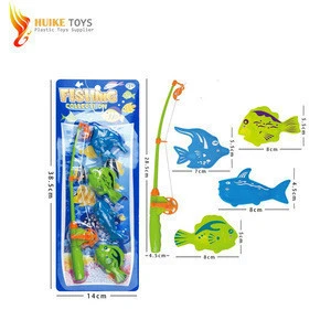 Cheap play fishing set plastic telescopic rod toys magnetic fishing game for sale