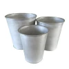 cheap Silvery Color Metal Planter small Galvanized garden bucket Mini Nursery Pot