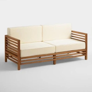 Cheap Teak wooden sofa design living room set