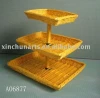 cheap wicker tray with three tiers