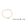 Chic Simple 18K Gold Plated Thick Curb Chain Choker Necklace Adjustable Stainless Steel Clavicle Chain Necklace for Women