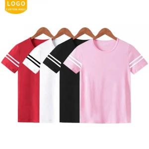 Children Short Sleeve Custom Logo Printing 100% Cotton Plain Blank Kids Baby Girl Boy T shirts