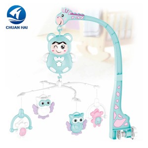 China factory custom 360 rotation baby musical bed bell, baby mobile