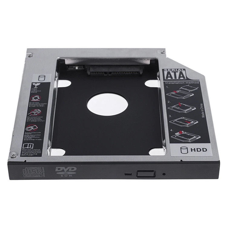 China manufacturer Ultra slim 12.7mm Hard drive caddy HDD case sata to sata 2.5 inch Hard disk enclosure 2nd HDD caddy