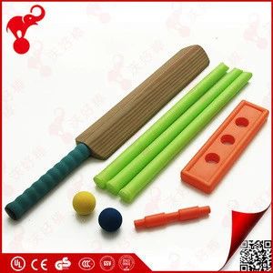 China OEM factory EVA cricket child toy plate plastic cricket bat and ball