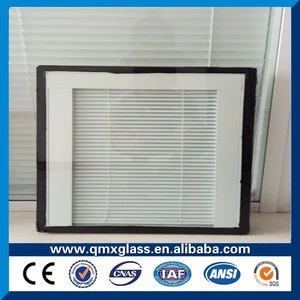china wholesale Insulating Glass Unit With aluminum louvers and shades sliding doors