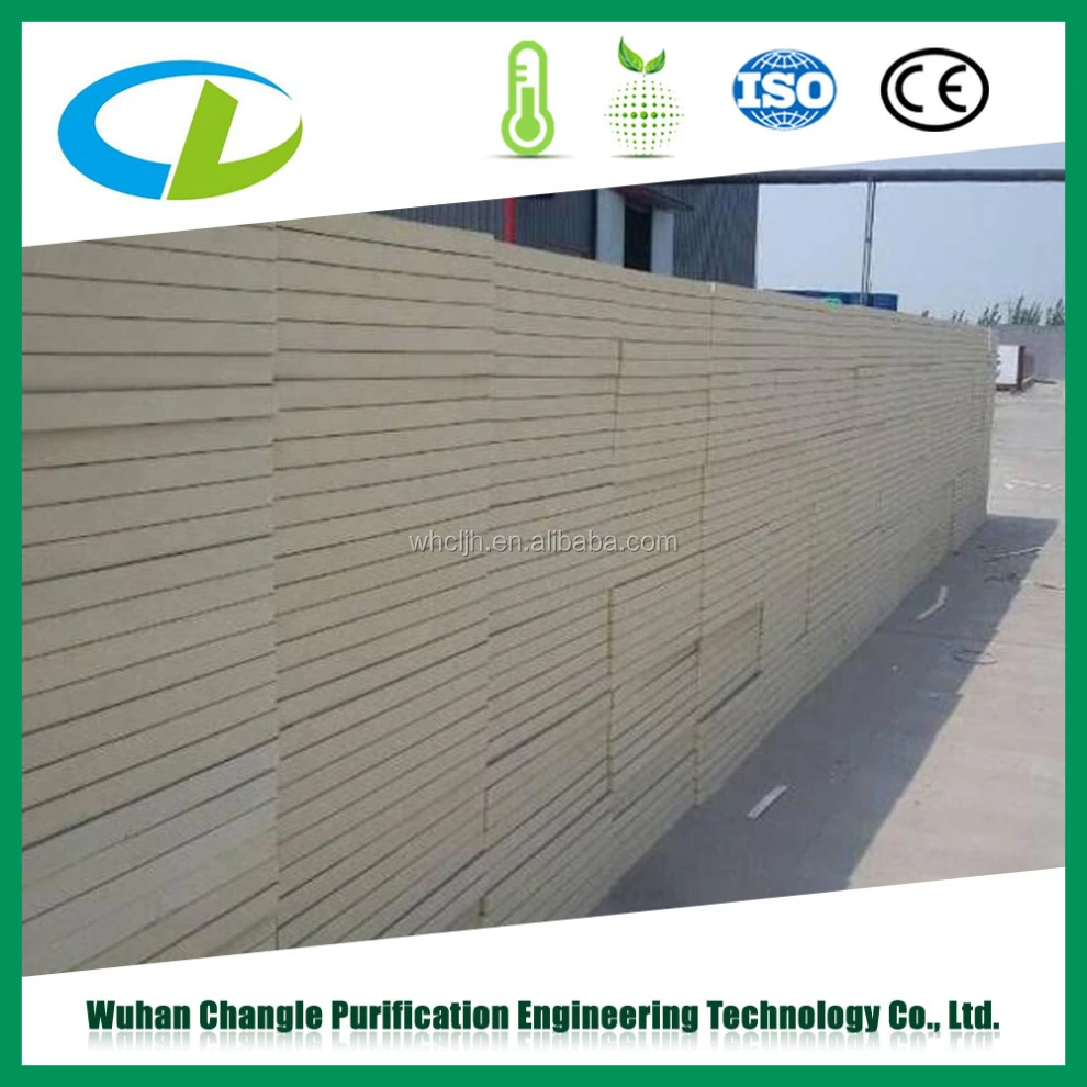 Chinese leading colored insulated polyurethane foam pu sandwich panel for wall and roof