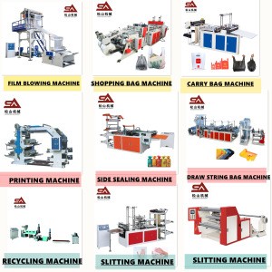 Chinese Manufacturer wholesale ce certificated double line hot cutting plastic bag making machine for strong garbage bags