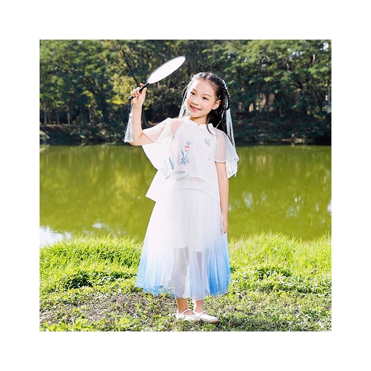Chinese Style Custom Beautiful Children Party Traditional Dress For Girls