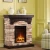 Import Classic adornment Arrival Polystone Mantel Electric Fireplace with 110V from China
