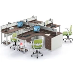 Comercial Office Desk For 2 People Double Side Face To Face Workstation Two People Office Furniture Partition