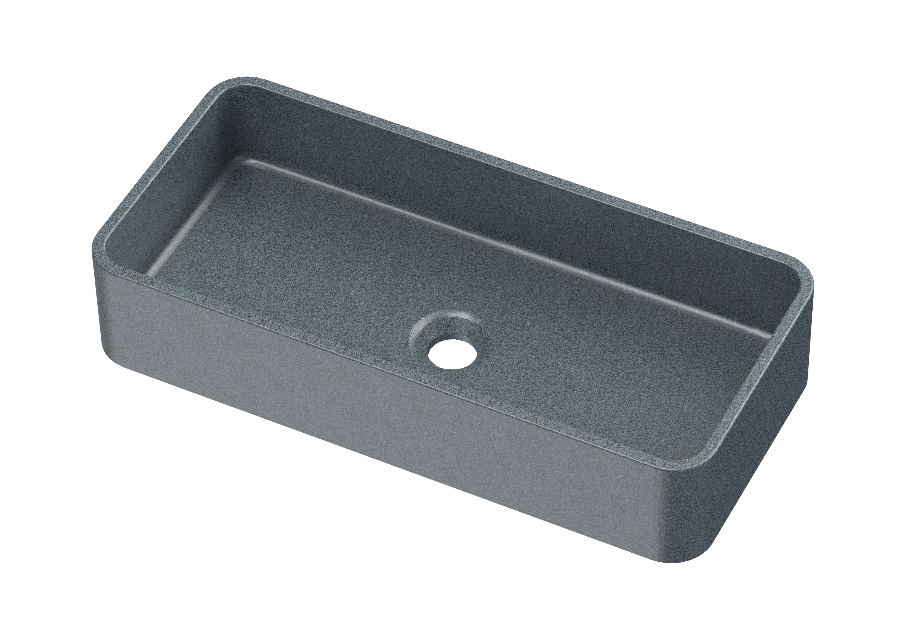 CONRAZZO rectangle shape terrazzo wash basin bathroom counter sink bathroom wash basin designs basin