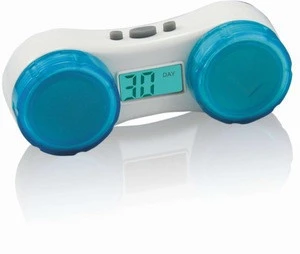 contact lens case timer with 14,30 days LCD display