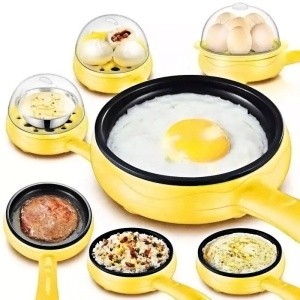 Cooker Home Plastic Egg Boiler With Electric Heating Pan Steam Boil Bake Fry Cookware 2 Layers Multi Purpose Egg Boiler