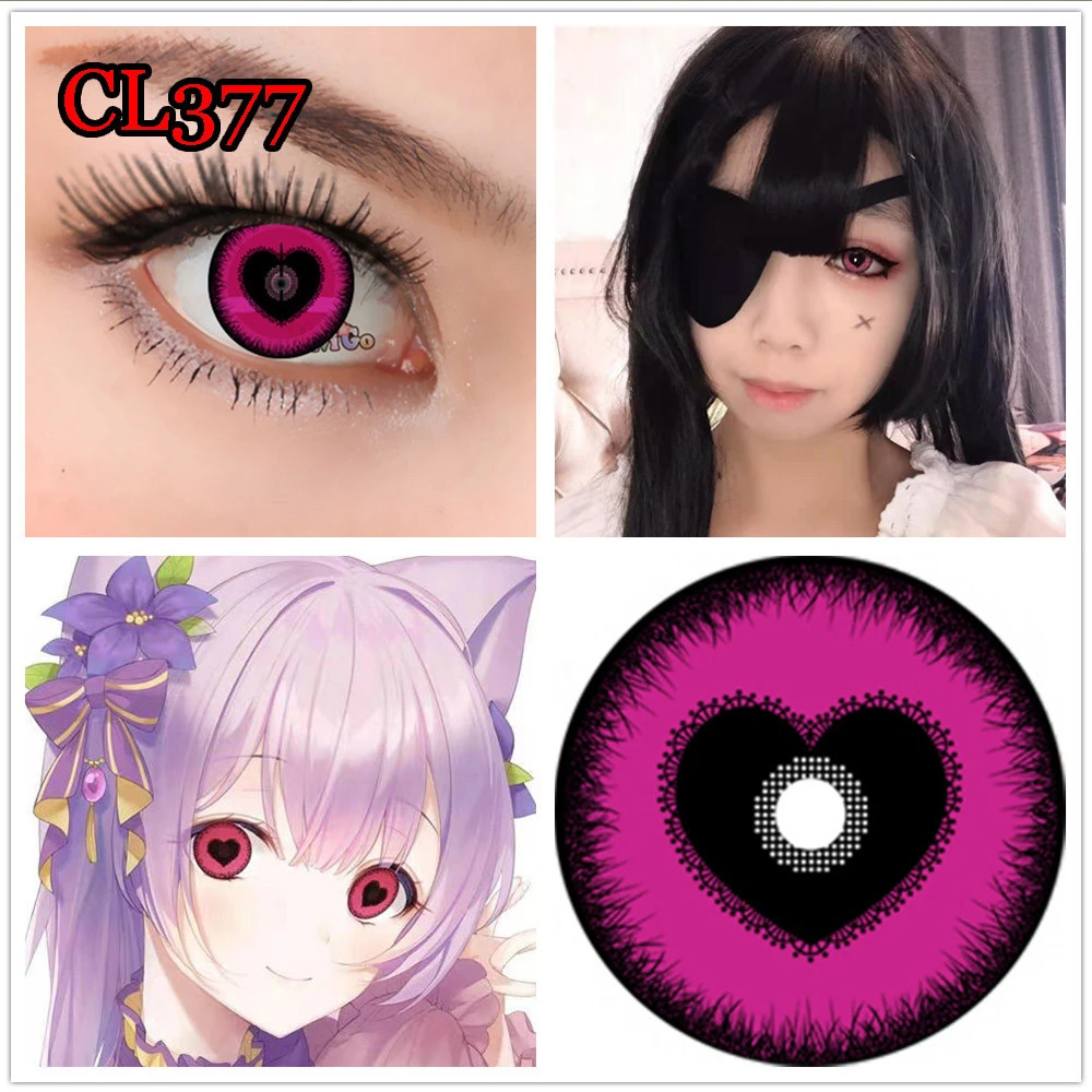 Crazy Color Contact Lens  Cosplay Crazy Anime Contact lenses Halloween Contact Lens CL377 Sweet Heart