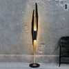 Creative art design aluminum floor lamp in black