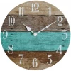 Custom 12-inch modern home decor antique wooden battery-powered wall clock