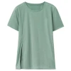 Custom high quality mens cotton printed pattern drop shoulder casual fit retro street style workwear breathable T-shirt