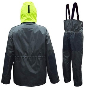 Custom High quality new design Fishing wear,fishing jersey, Fishing Rain Suit Foul Weather Gear Sailing Jacket with Bib Pants